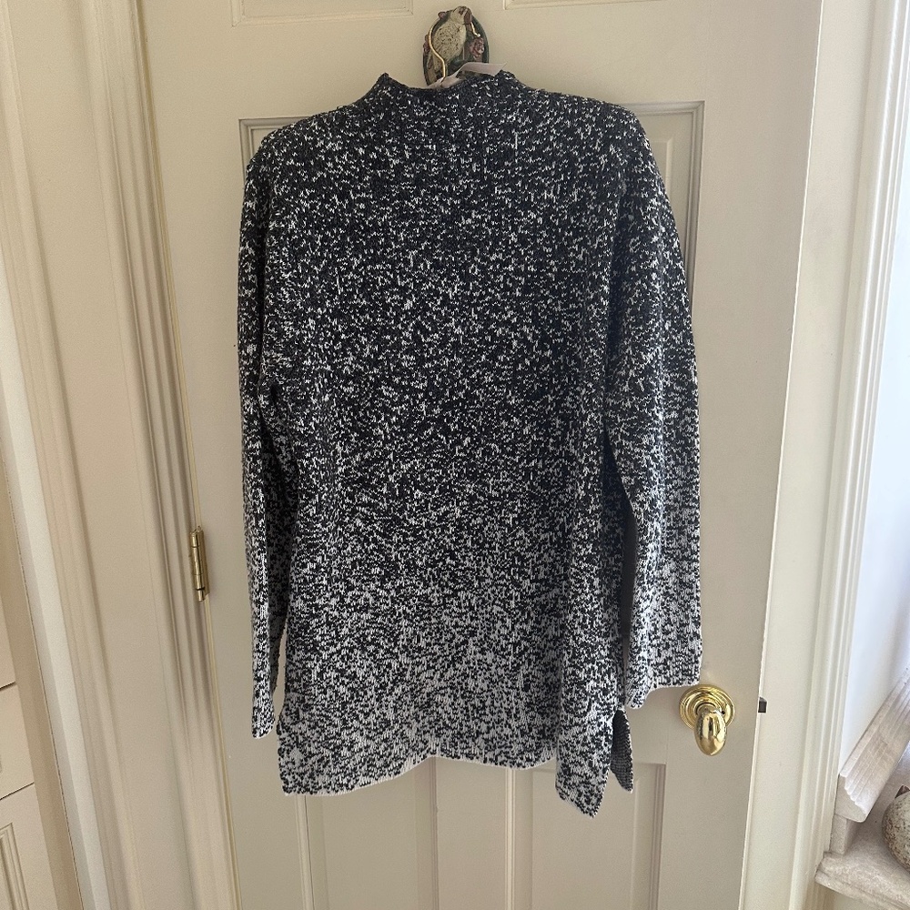 PURE J.JILL SALT & PEPPER WARM SWEATER WITH 2" MOCK COLLAR-XL/NWOT